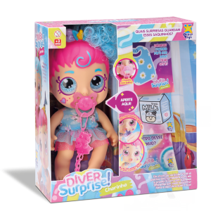 BONECA BEBÊ DIVER SURPRISE BABY MAMA E CHORA